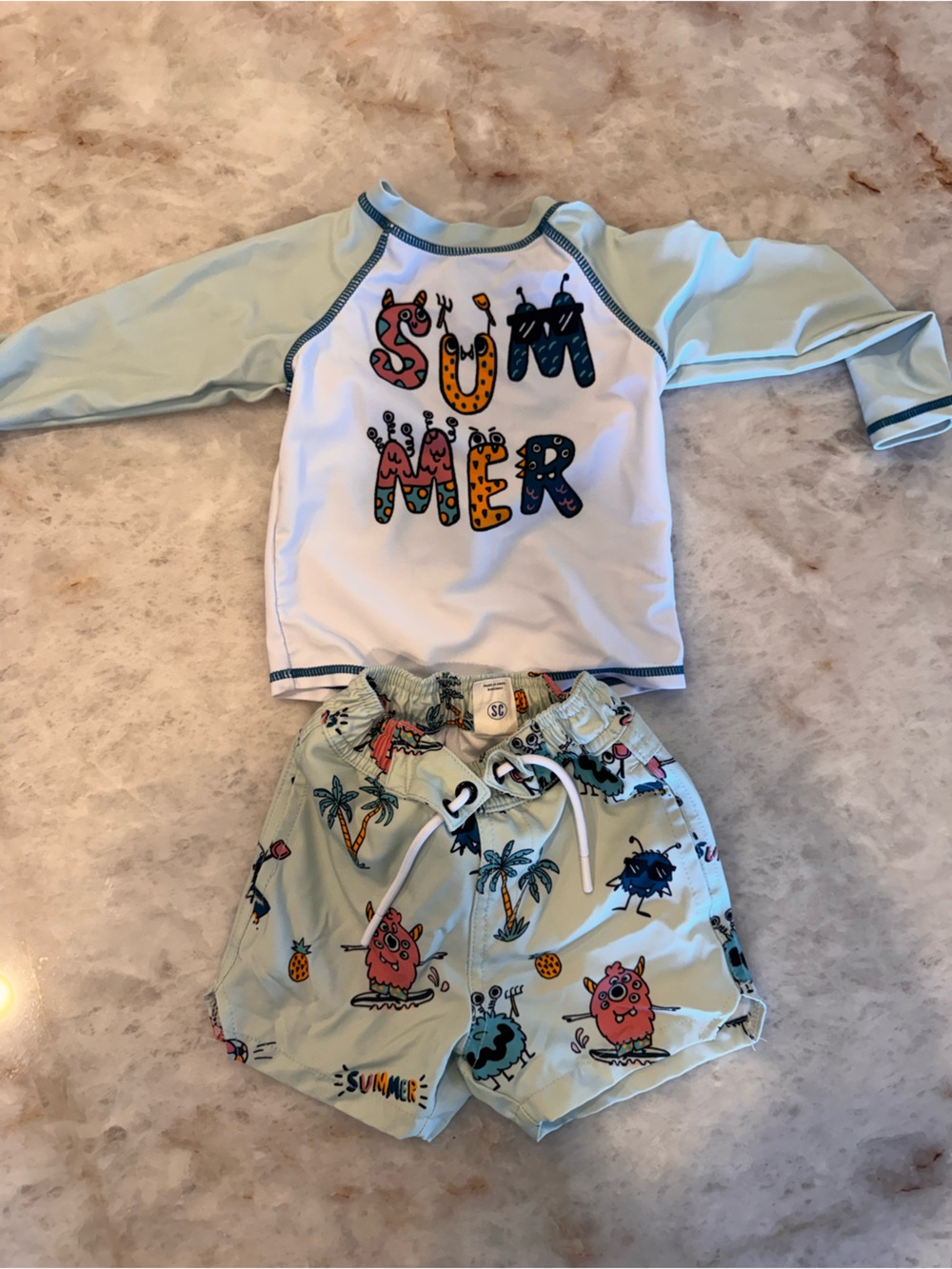 Boys sovereign code bathing suit set size 12m
